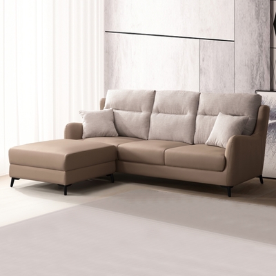 AS-柏格L型科技皮沙發-204x154x95cm