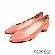 KOKKO -女力時代素面真皮舒壓中跟鞋-珊瑚橘 product thumbnail 1