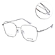 SEROVA 金屬大方框光學眼鏡 張藝興配戴款/共5色#SL906 product thumbnail 4