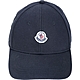 MONCLER 品牌徽章標誌棉質棒球帽(深藍色) product thumbnail 1
