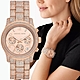 Michael Kors Runway 玫瑰金晶鑽三眼女錶 送禮推薦-38mm MK7481 product thumbnail 1