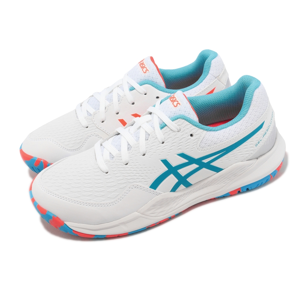 Asics 網球鞋 GEL-Resolution 9 GS 大童鞋 女鞋 白 緩震 亞瑟膠 亞瑟士 小朋友 1044A071100