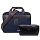 LONGCHAMP BOXFORD系列帆布兩用旅行袋(附盥洗包/深藍) product thumbnail 1