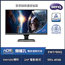 BenQ EW2780Q 27吋 QHD類瞳孔娛樂護眼螢幕