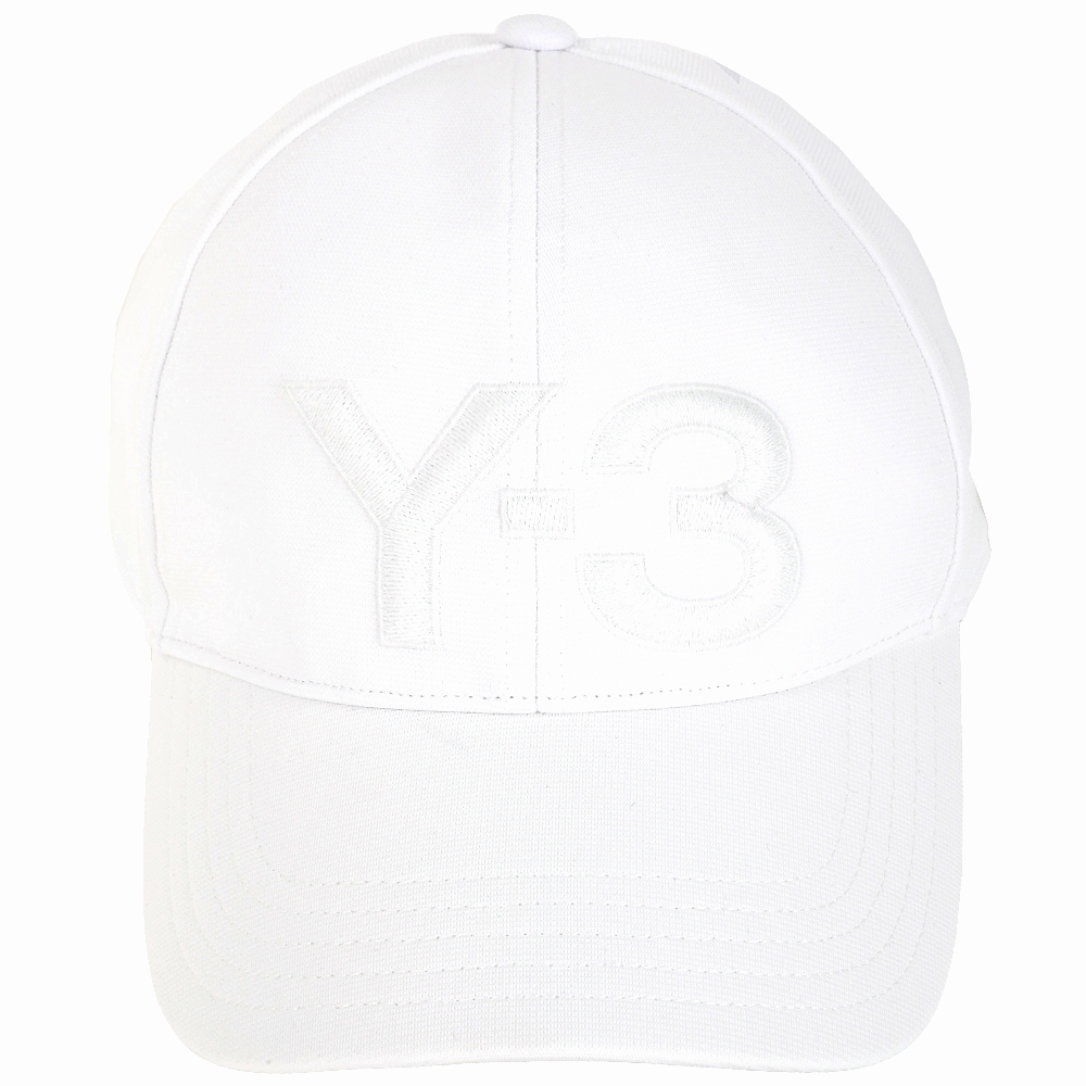 Y-3 LOGO刺繡設計白色彈性纖維棒球帽