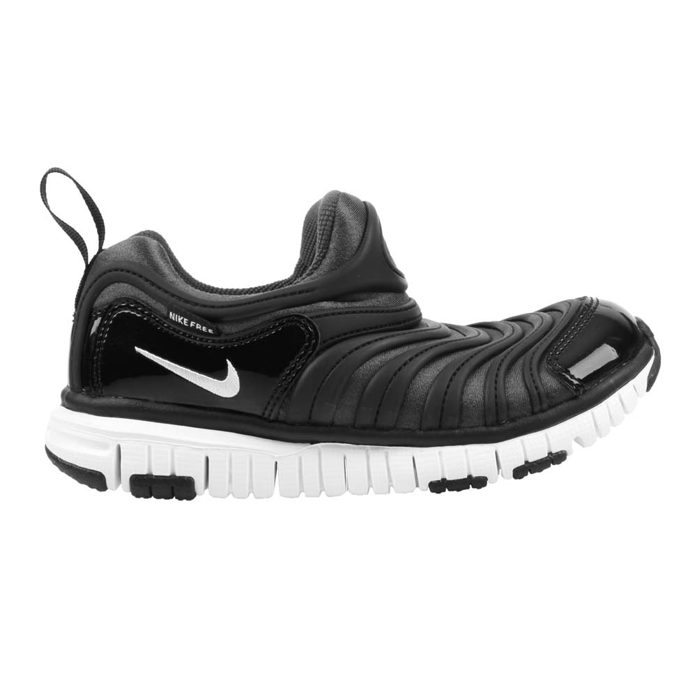 NIKE DYNAMO FREE-PS 男女中童毛毛蟲鞋-童鞋 慢跑 路跑 343738013 黑白