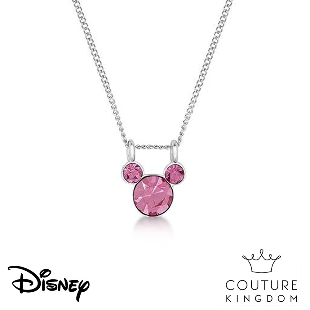 Disney Jewellery by Couture Kingdom 米奇經典水晶祈願項鍊(桃粉)