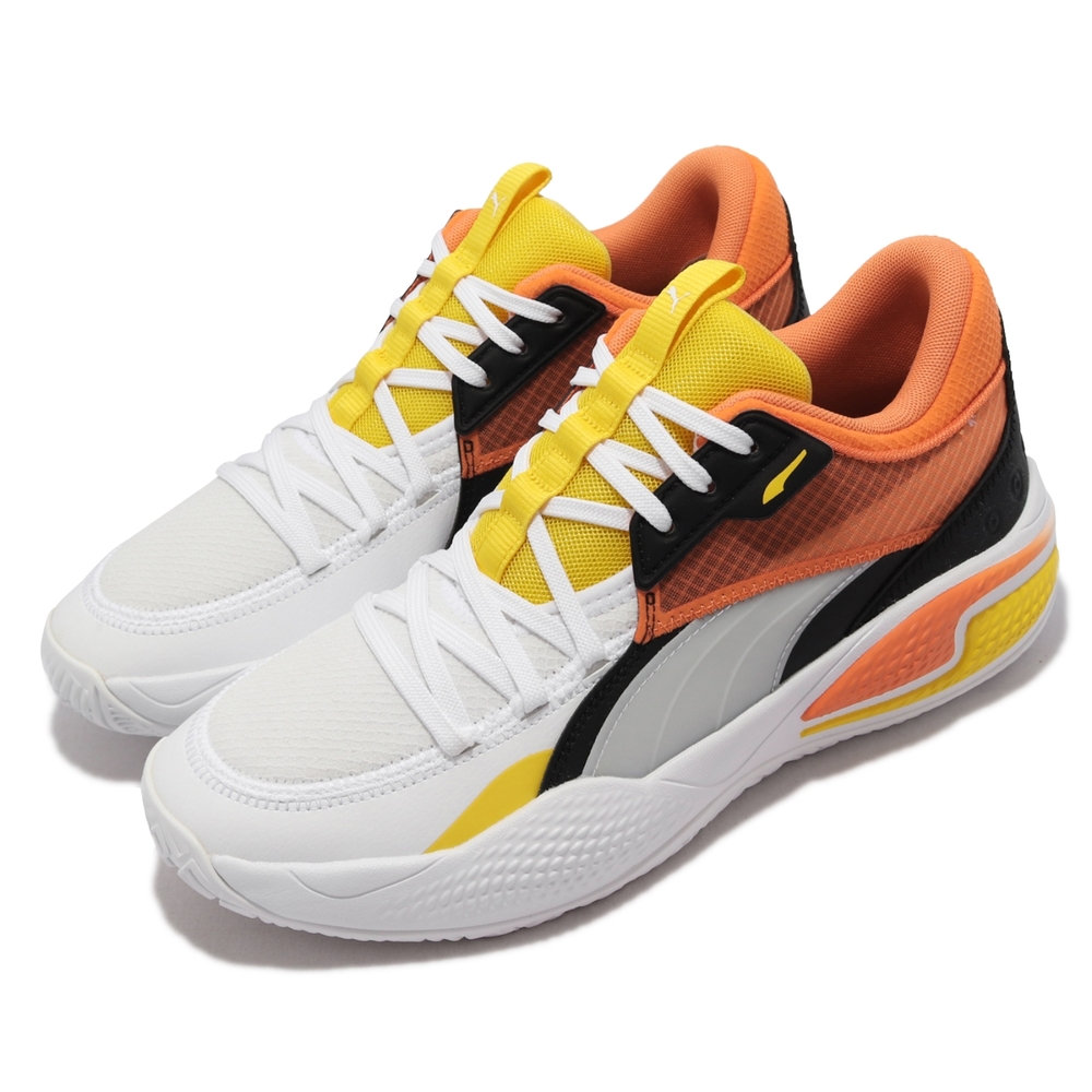 Puma 籃球鞋 Court Rider 運動  海外限定 59th Street 緩震 白 橘 376124-01