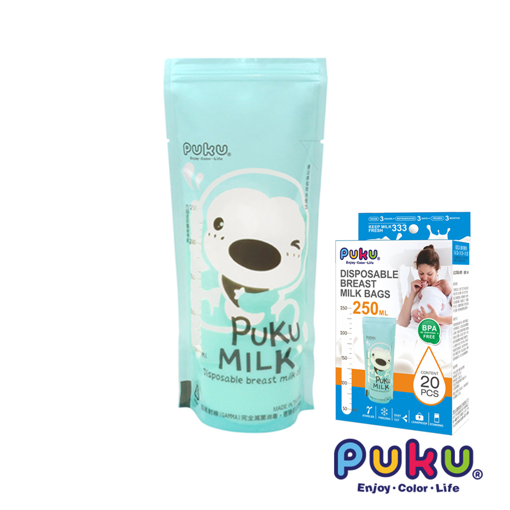 【PUKU】站立式母乳儲存袋250ml-20枚入