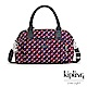 Kipling 斜背包 紅藍幾何印花-中 product thumbnail 1