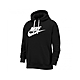 Nike 長袖T恤 NSW Fleece Hoodie 黑 白 男款 帽T 基本款 上衣 長袖 大Logo product thumbnail 1