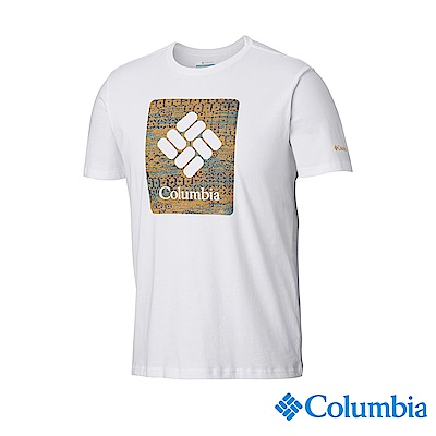 Columbia哥倫比亞 男款-印花T-Shirt-白色 UAE07340WT