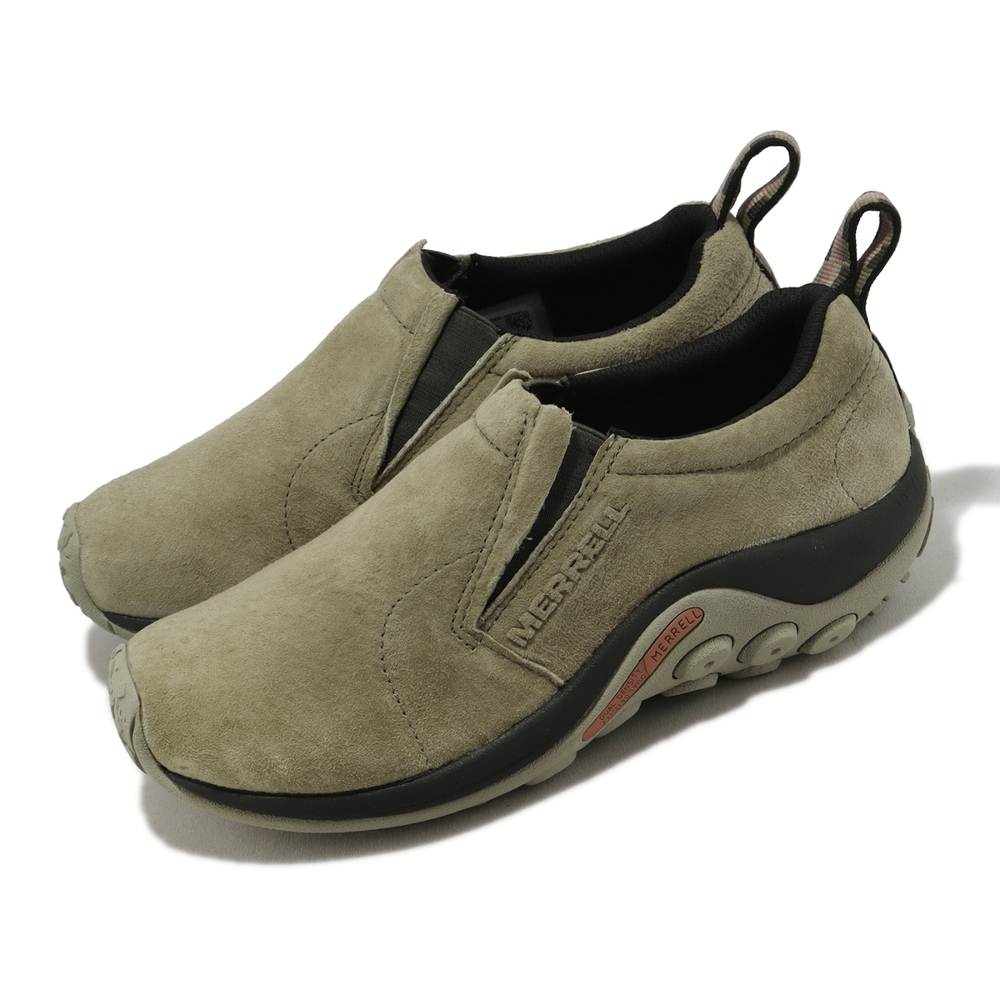 Merrell 休閒鞋 Jungle Moc 女鞋 綠 黑 麂皮 套入式 耐磨 懶人鞋 ML006236