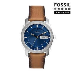 FOSSIL Machine 簡約日期顯示經典手錶 棕色皮革錶帶 42MM FS5920