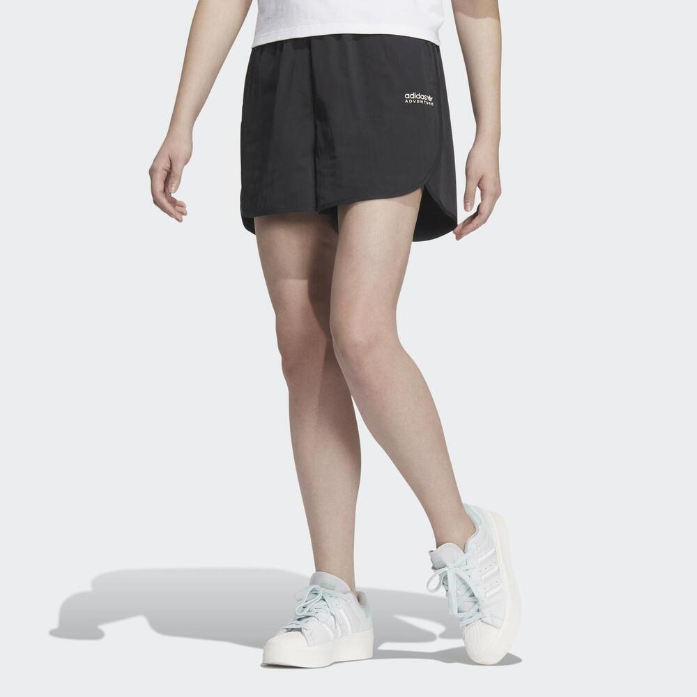 Adidas OD Short [IK8604] 女 短褲 亞洲版 休閒 寬鬆 舒適 彈性腰頭 日常 穿搭 三葉草 黑