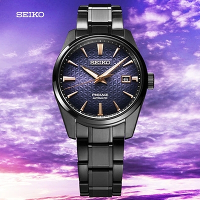 SEIKO 精工 Presage限量款 曙光 麻葉錶盤紫色調機械錶-39.3mm SPB363J1/6R35-02T0SD_SK028