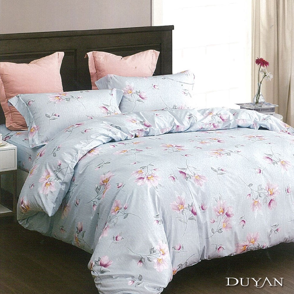 DUYAN竹漾-100%精梳棉-雙人加大六件式床罩組-清晨序曲 台灣製