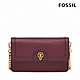 FOSSIL Ainsley 真皮WOC長夾斜背包-勃根地酒紅 SHB3152609 product thumbnail 1