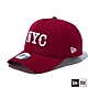 NEW ERA 9FORTY 940AF 毛氈布縫LOGO NYC 深紅 OSFA product thumbnail 1