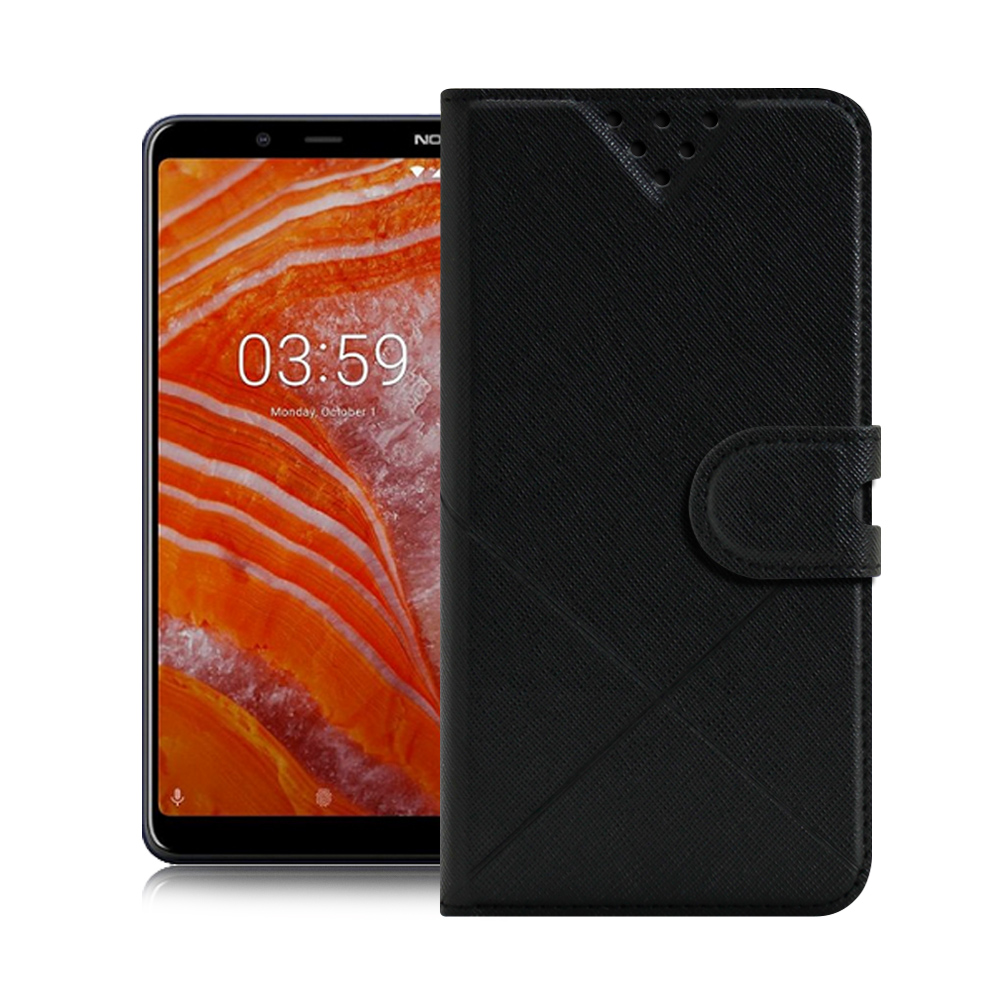 NISDA for NOKIA 3.1 Plus 風格磨砂側翻皮套