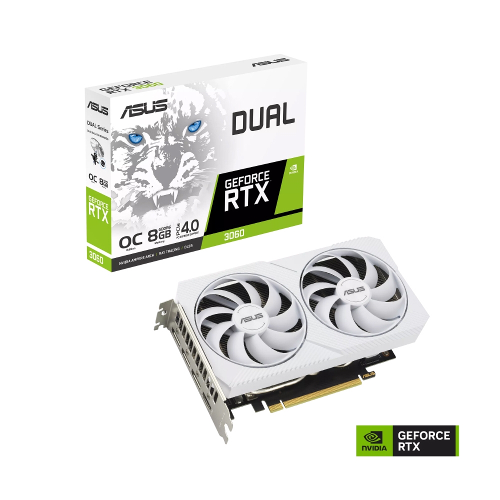 華碩 DUAL-RTX3060-O8G WHITE顯示卡