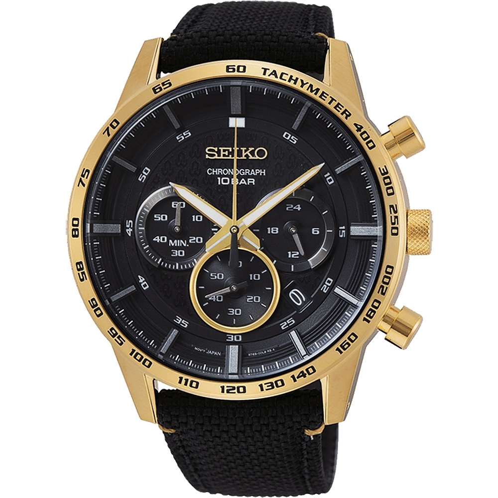 SEIKO精工 CS 50 周年紀念款計時手錶(SSB364P1)-黑/46mm