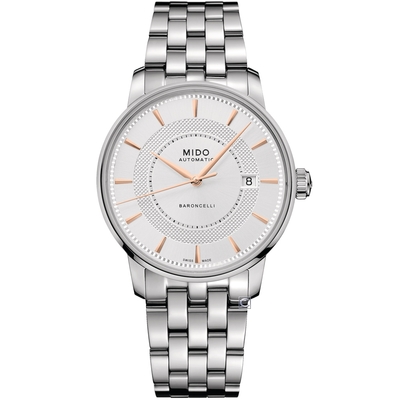 MIDO 美度官方授權 Baroncelli Signature 永恆系列經典機械男錶(M0374071103101)40mm