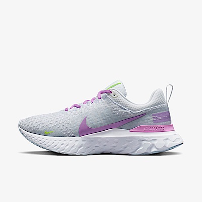 Nike Wmns React Infinity Run FK 3 [DZ3016-100] 女 慢跑 運動 緩震 白紫