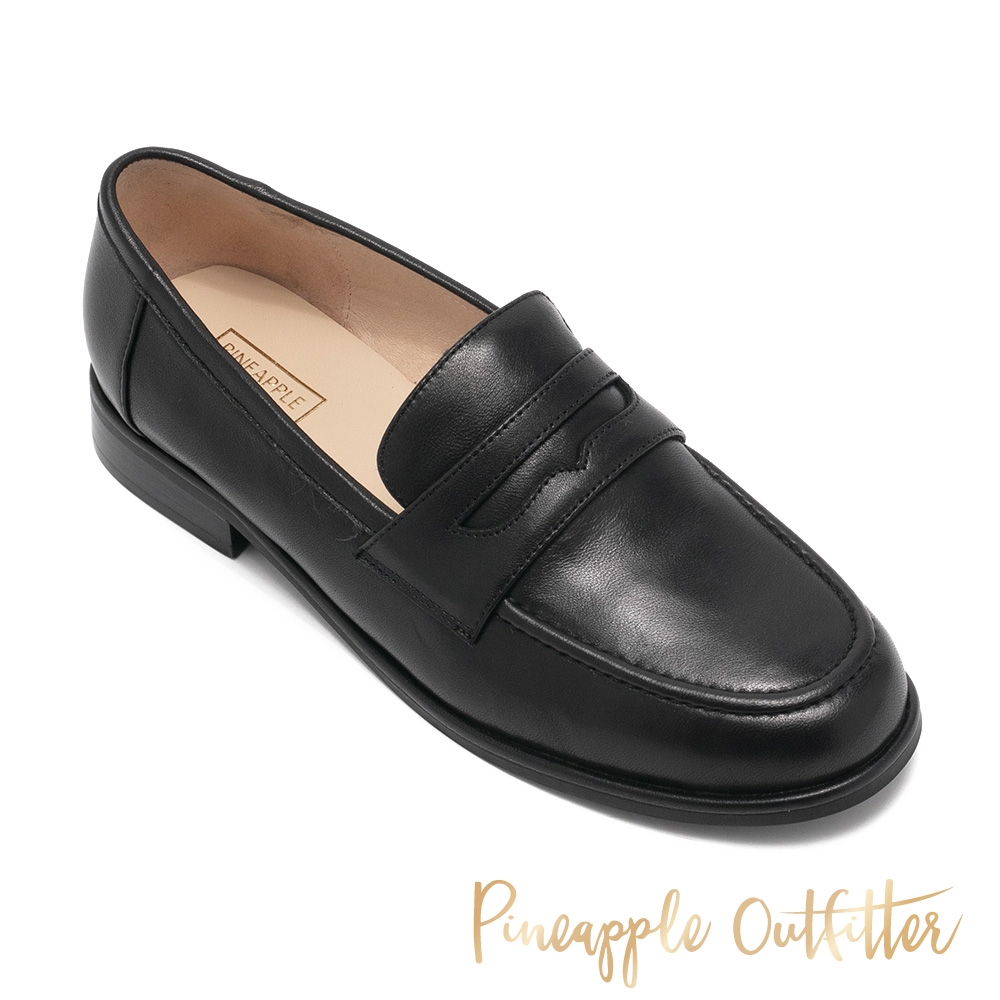 Pineapple Outfitter- MABILI 羊皮素面低跟樂福鞋-黑色