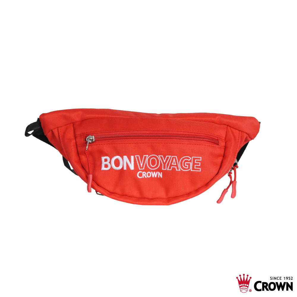 CROWN 皇冠 BONVOYAGE 運動腰包 紅色