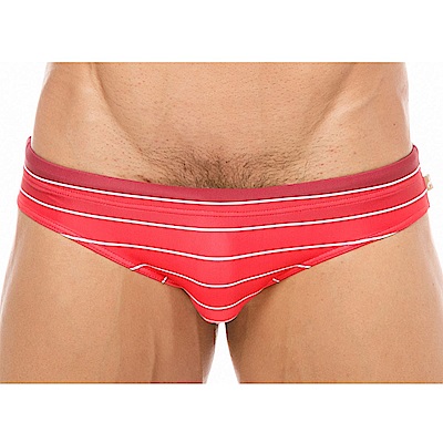 澳大利亞MARCUSE 水晶條紋紅色男仕三角泳褲