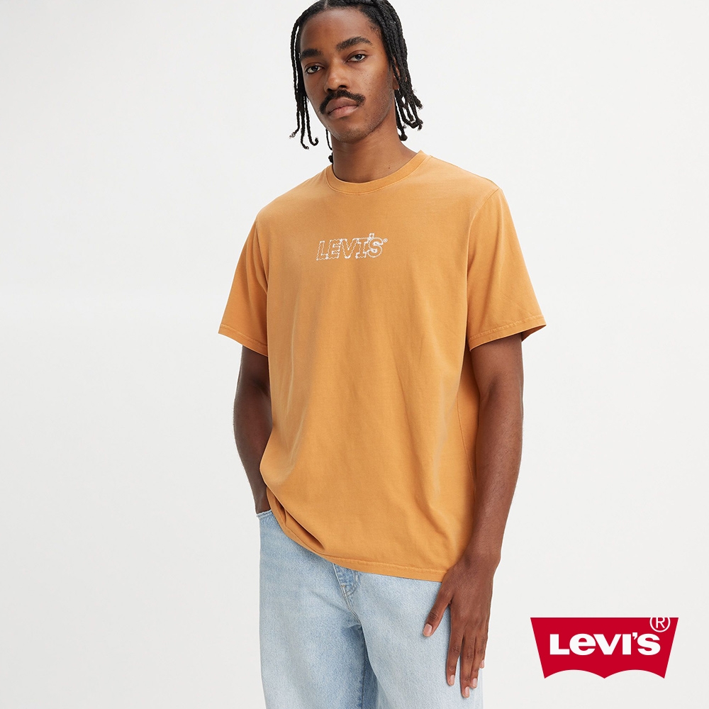 Levis 男款 寬鬆版短袖T恤 / 電子體Logo