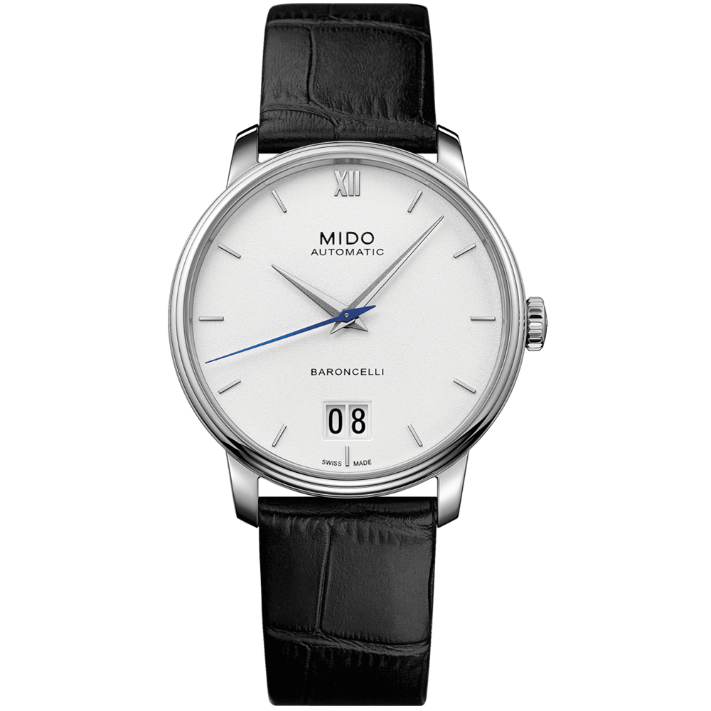 MIDO美度 BARONCELLI III永恆系列大視窗機械男錶-白/40mm