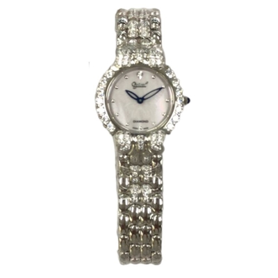 Ogival 愛其華 公司貨 時尚白面晶鑽 石英腕錶-女錶(305L09-0182)27mm