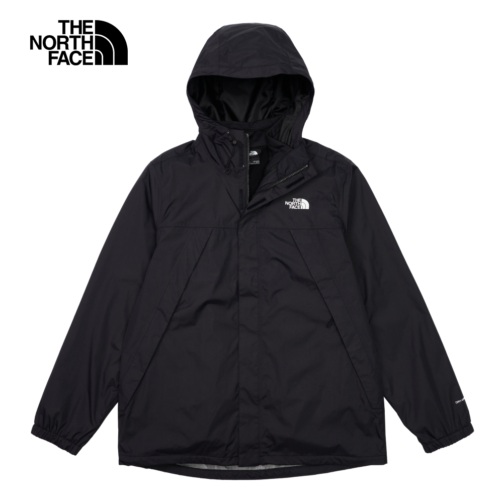 【The North Face 官方旗艦】北面男款黑色防水透氣舒適保暖連帽三合一外套｜89B1NY7