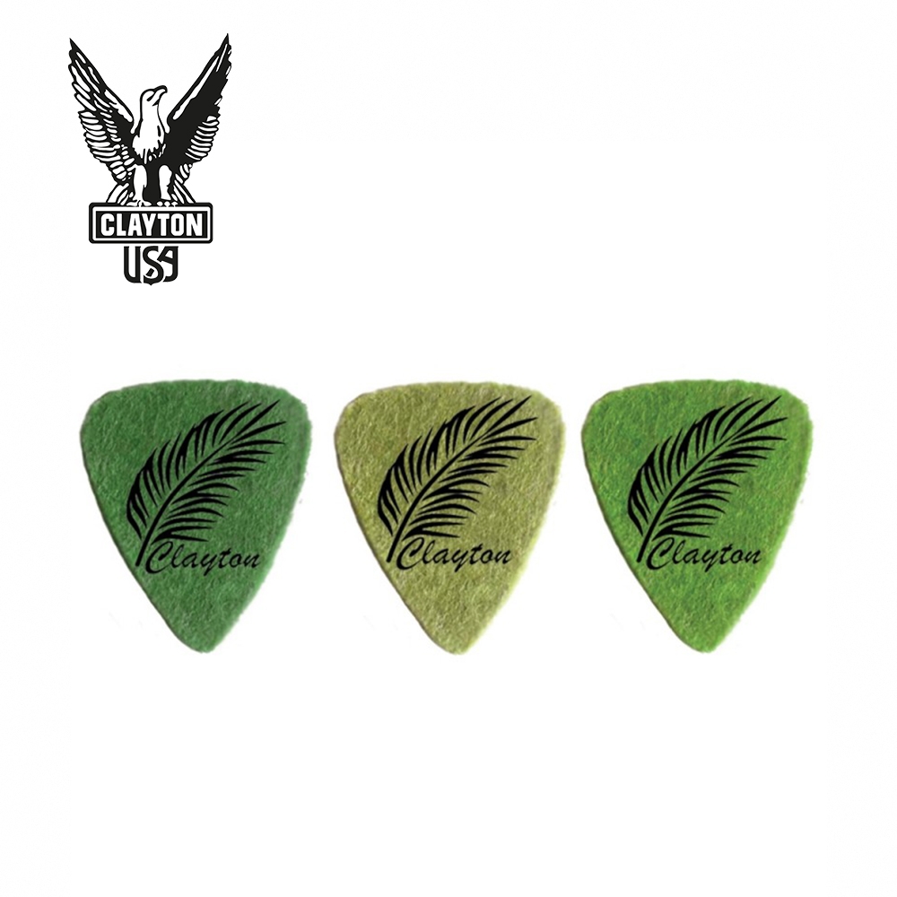 Clayton Uke Picks Felt Standard Leaf Pattern 烏克麗麗彈片 三片裝 (兩組)