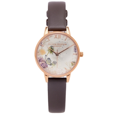 OLIVIA BURTON 蒲公英的水晶魔力款手錶(OB16SG02)-銀面/30mm