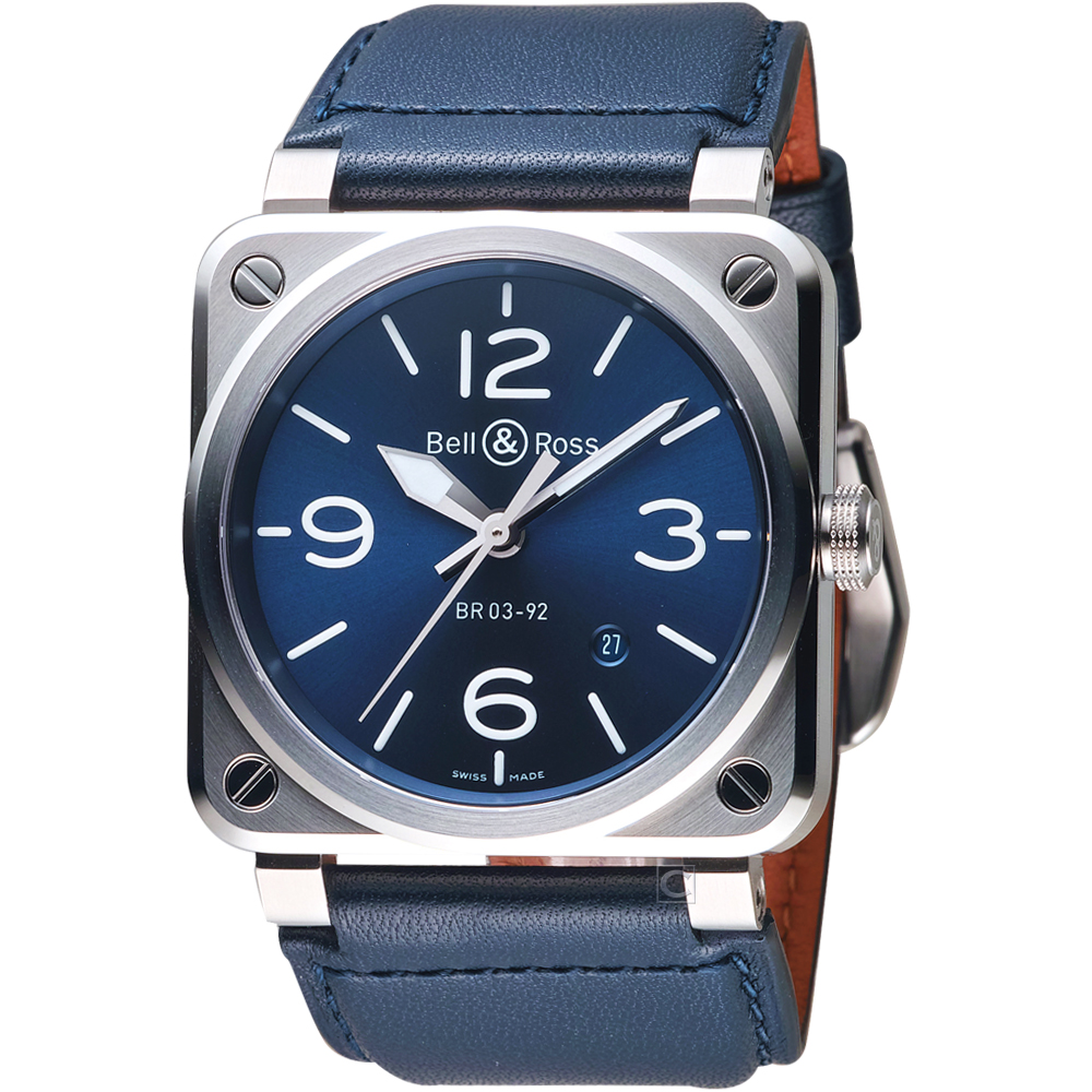 Bell & Ross BR 03-92時尚機械錶(BR0392-BLU-ST/SCA)