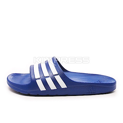 adidas duramo slide [g14309] 男女 運動 涼鞋 拖鞋 休閒 舒適 輕量 藍 白 愛迪達