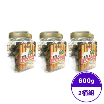 Bone Plus起司動能雙頭潔牙骨小桶裝 600g±5g (2桶入)