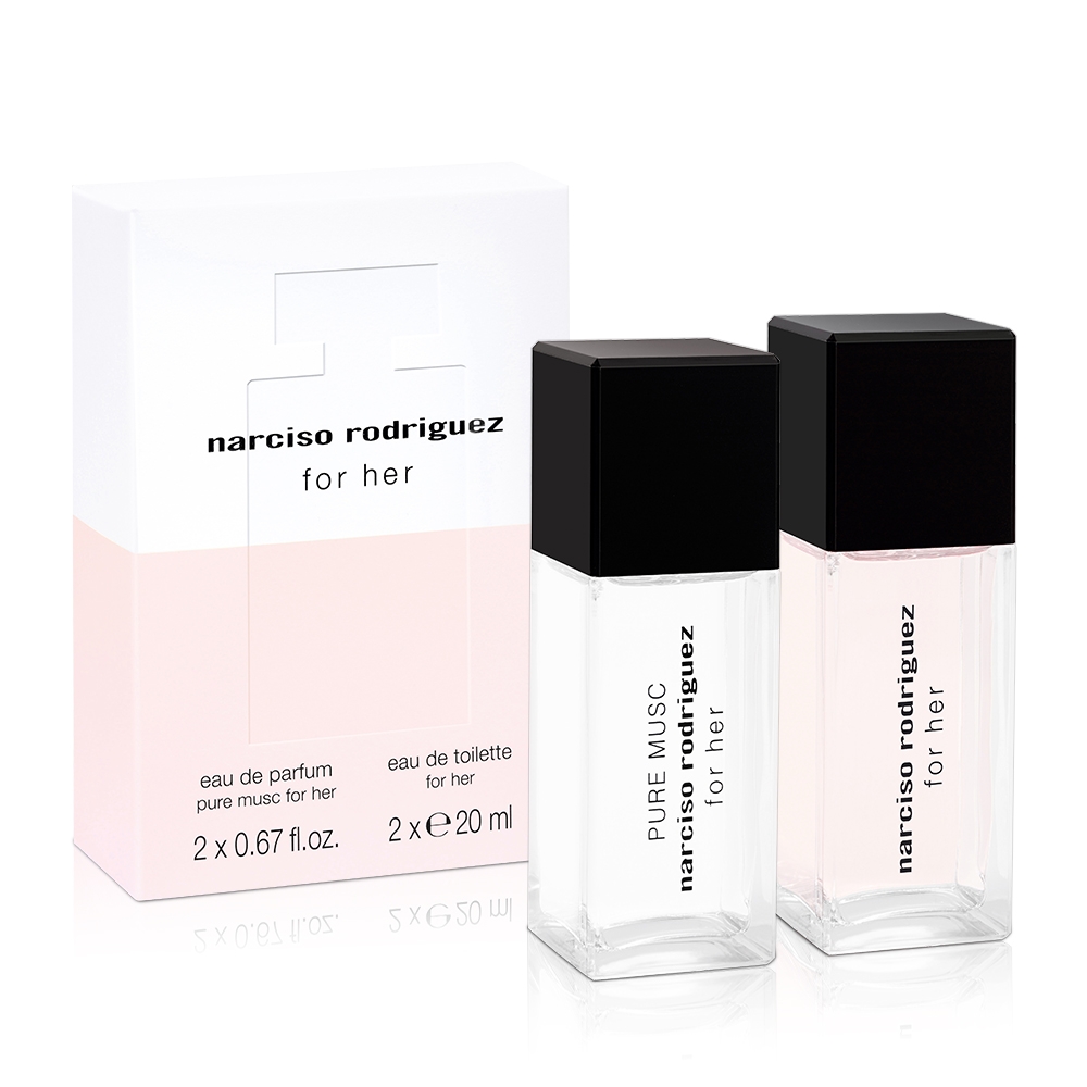 Narciso Rodriguez 香氛2入組-純粹繆思淡香精20ml+For Her淡香水20ml