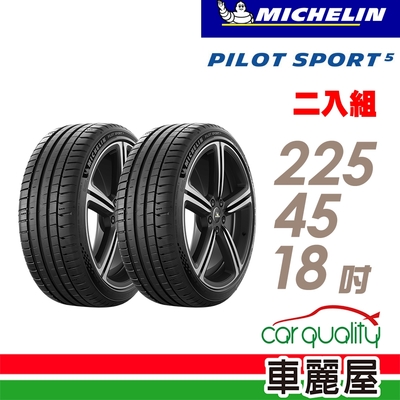 【Michelin 米其林】輪胎米其林PS5-2254518吋 _二入組_(車麗屋)