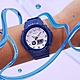 CASIO卡西歐 BABY-G 俐落簡約 休閒藍 珍珠光感錶圈 雙顯系列 BGA-280BA-2A_43.4mm product thumbnail 1