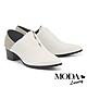 高跟鞋 MODA Luxury 時尚內斂撞色拼接全真皮尖頭高跟鞋－白 product thumbnail 1