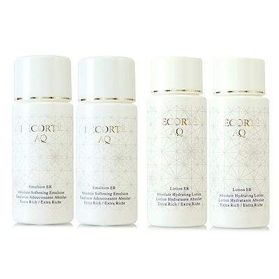 COSME DECORTE黛珂 AQ甦活潤膚露30ml*2(滋潤)+柔膚乳30ml*2(滋潤)