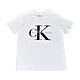 CK Calvin Klein經典燙印字母LOGO造型圓領短袖T恤(男款/白) product thumbnail 1