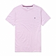 TOMMY 熱銷刺繡Logo圓領素面短袖T恤-粉色 product thumbnail 1