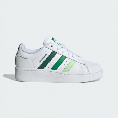 adidas 休閒鞋 女鞋 運動鞋 三葉草 SUPERSTAR XLG W 白綠 IF9121