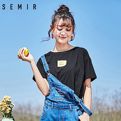 SEMIR森馬-馬卡龍色系趣味小圖造型T恤-女