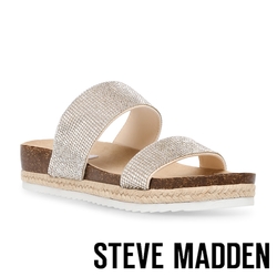 STEVE MADDEN-DALI-R 水鑽雙帶涼拖鞋-銀色